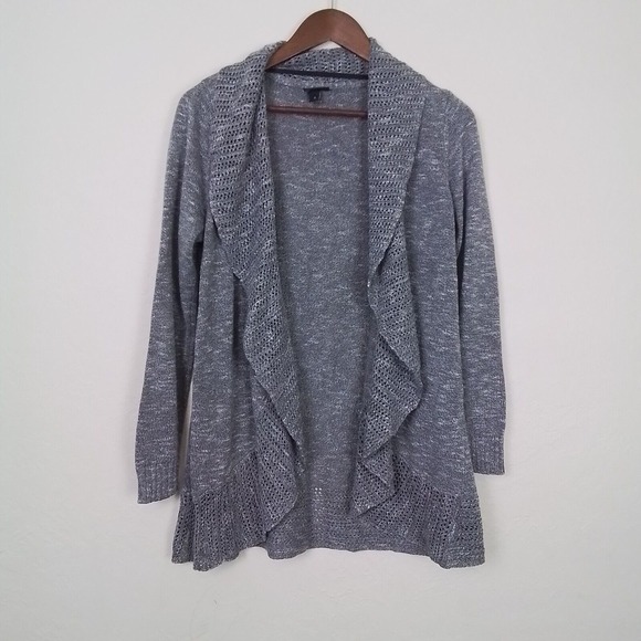 torrid Sweaters - Torrid Cardigan Womens Size L Marble Gray White Open Front Longline Sweater